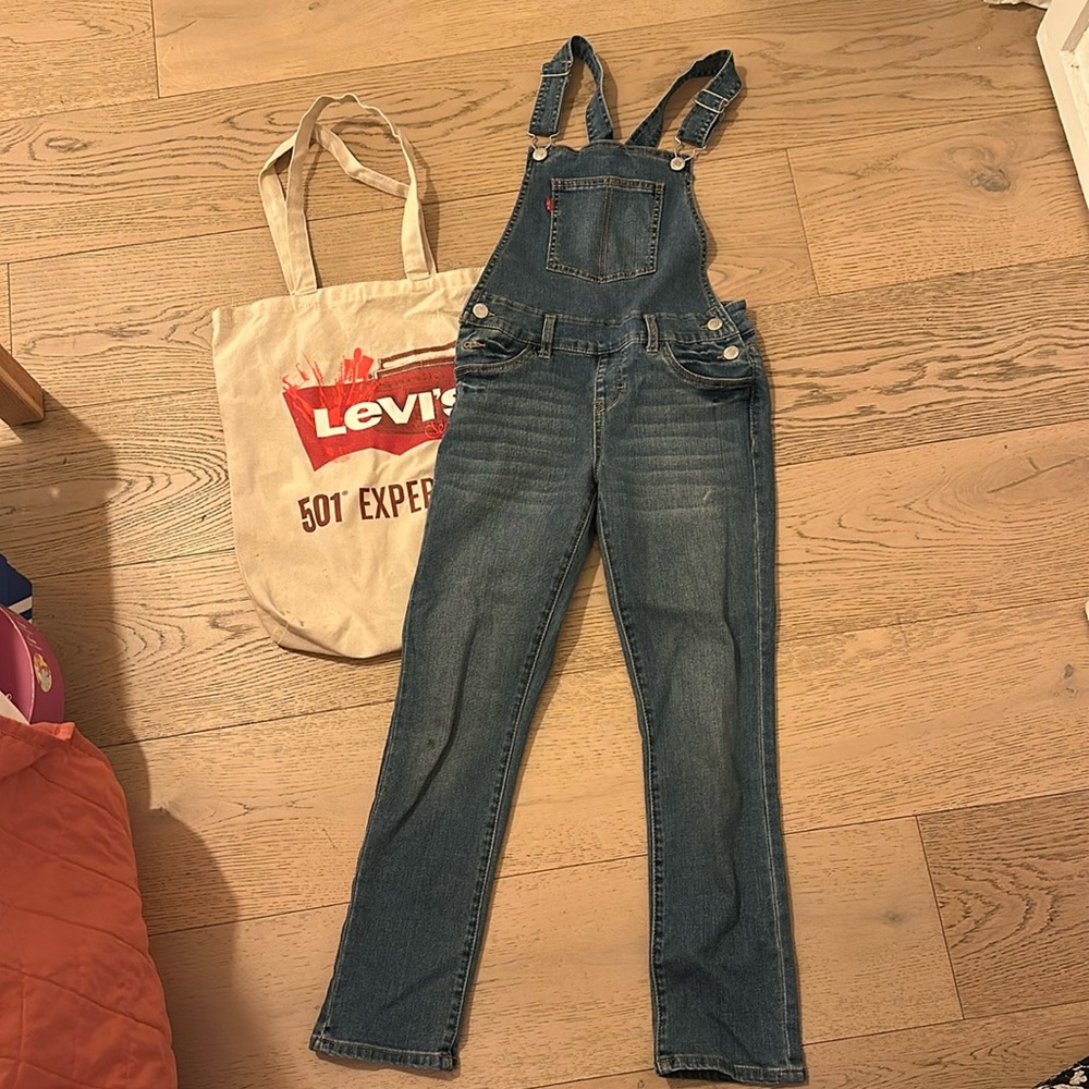 Levis Overall Denim stretch Girls + free limited Edition tote